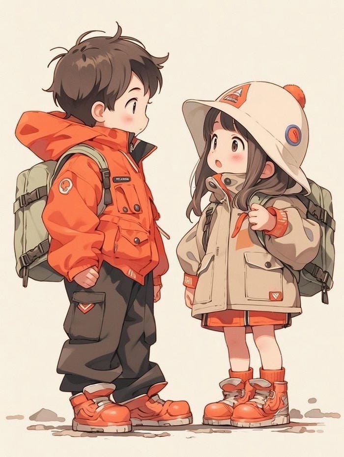 chibi đôi mini dễ thương