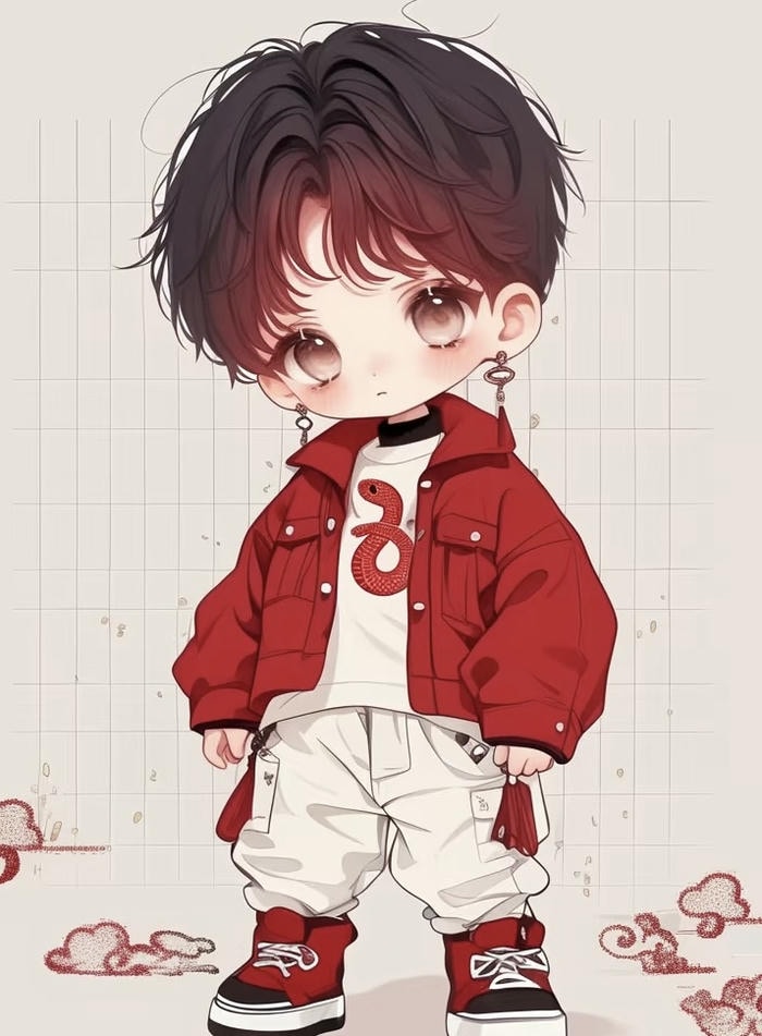 chibi nam biểu cảm lạnh