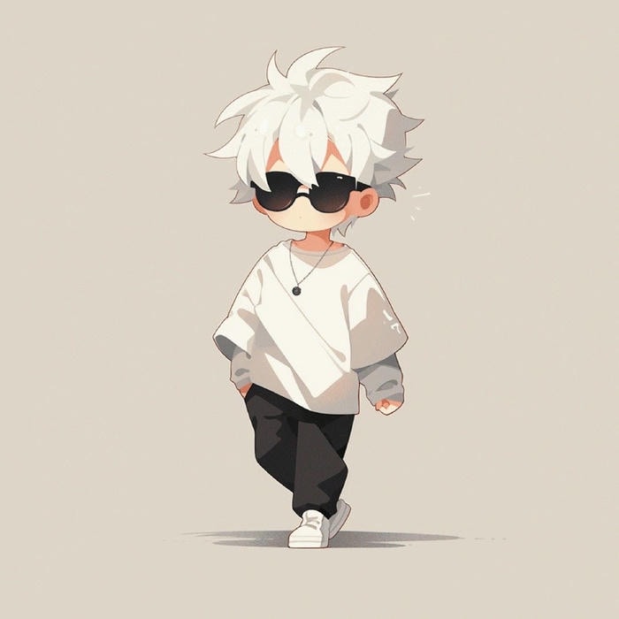 chibi nam lạnh lùng đơn giản