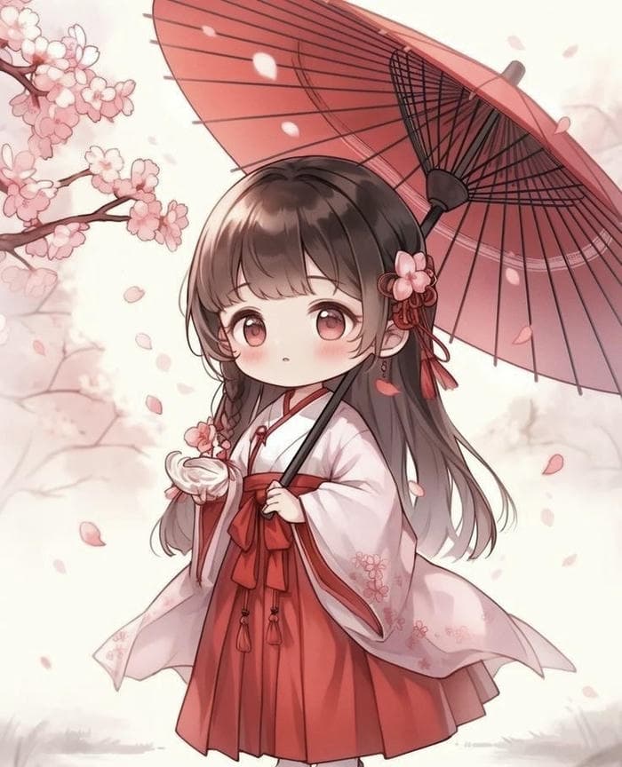 chibi nữ cute phong cách Nhật