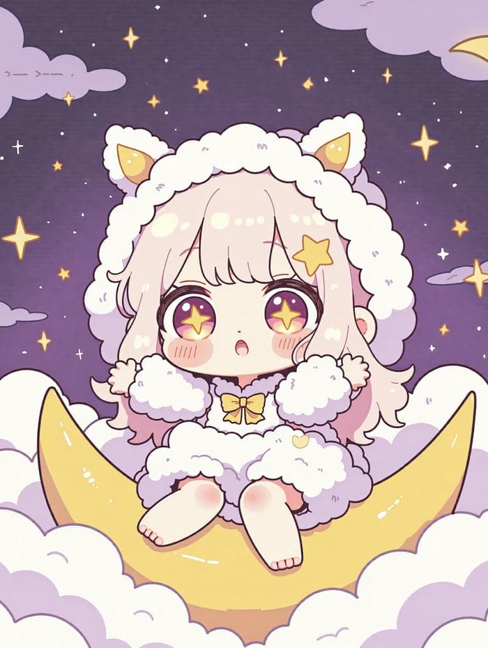 chibi nữ cute phong cách công chúa