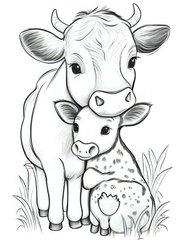 Tải miễn phí 158+ tranh tô màu con bò sữa cho bé con