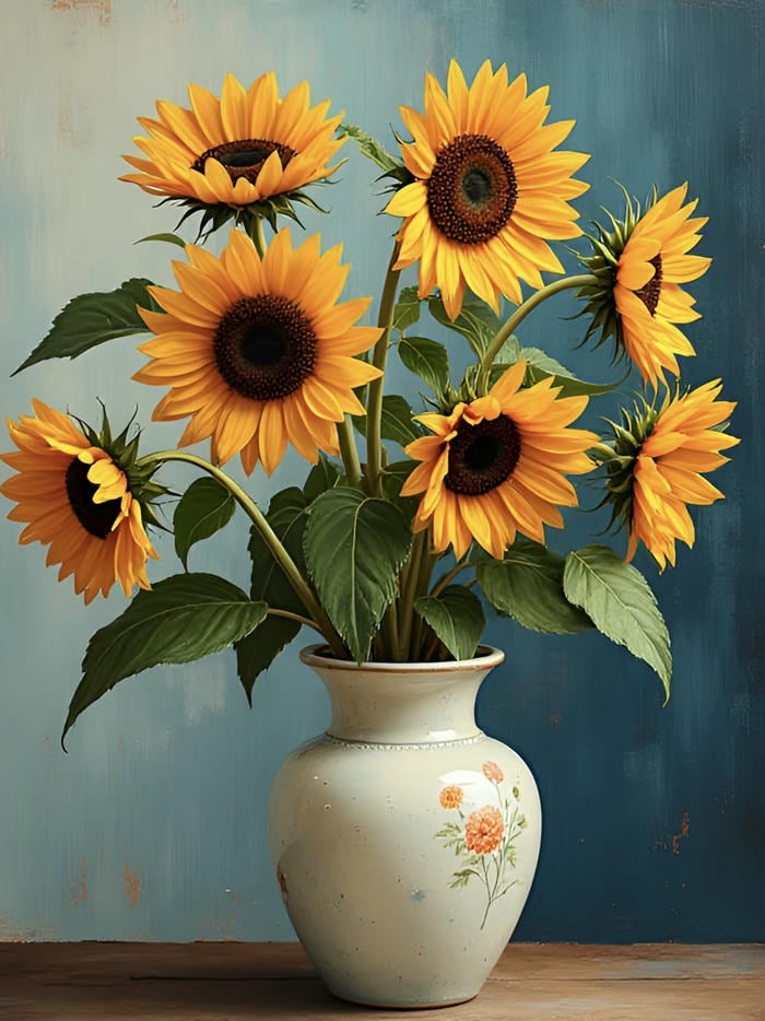 hình ảnh avatar hoa hướng dương kiểu nghệ thuật tối giản