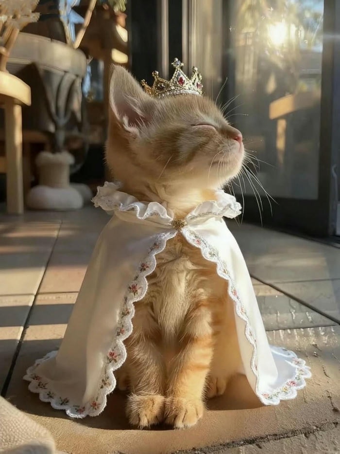 hình ảnh avatar mèo vô tri điệu kiểu công chúa