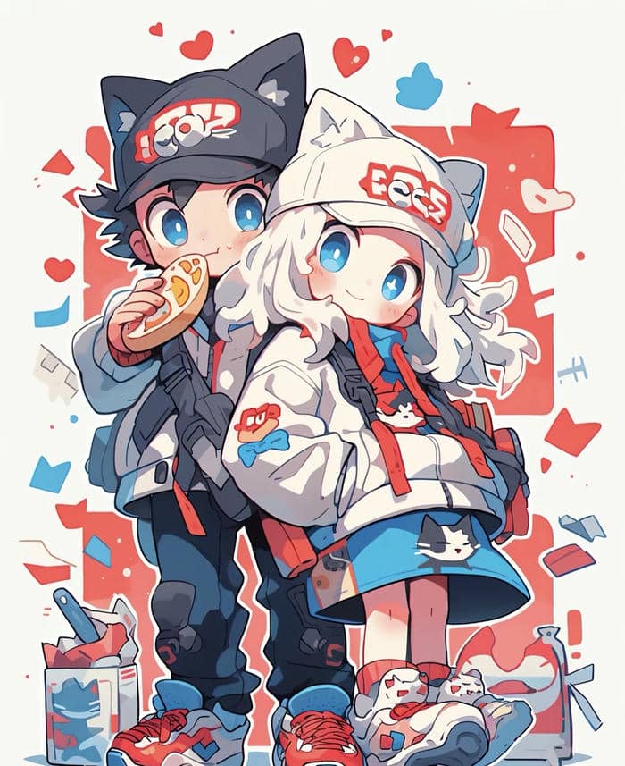 hình ảnh chibi boy và girl