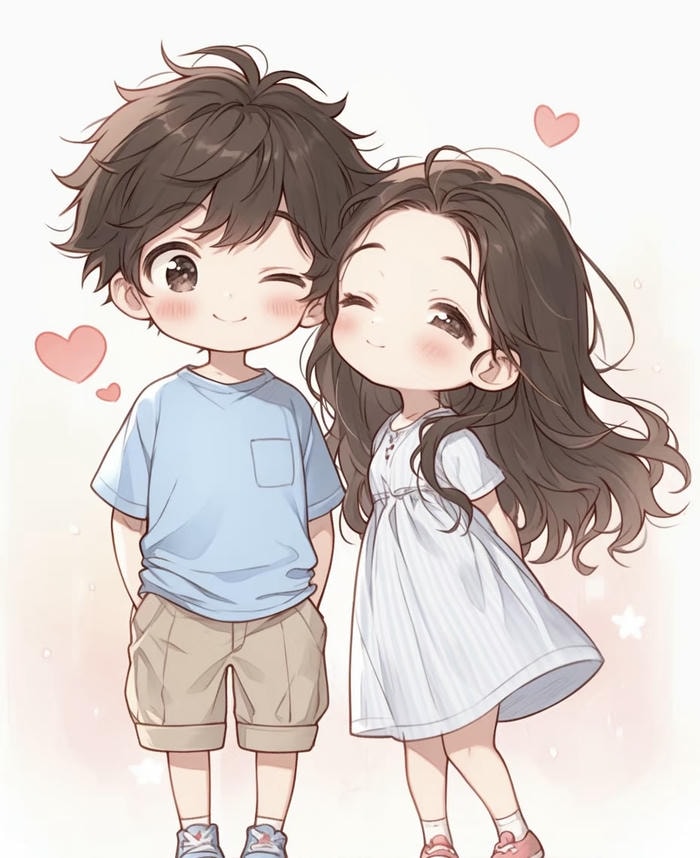 hình ảnh chibi couple love