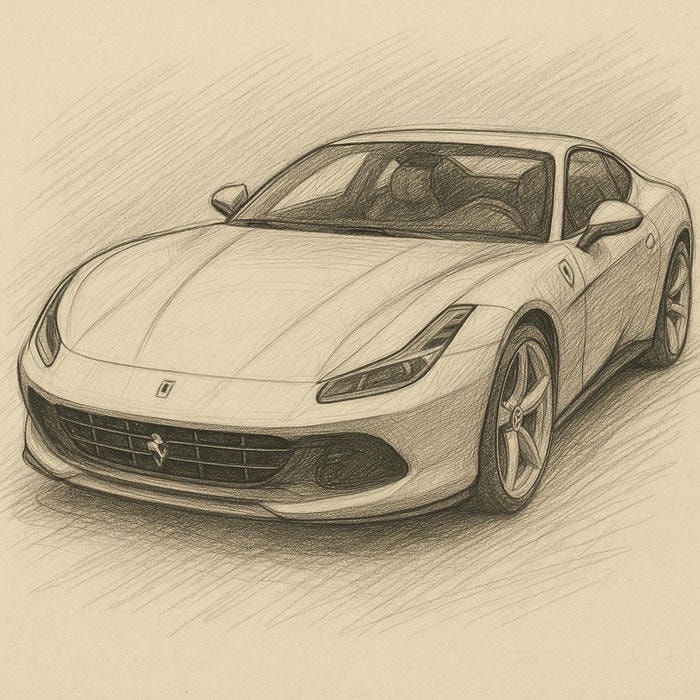 hình ảnh tranh vẽ ô tô đẹp chi tiết rõ nét