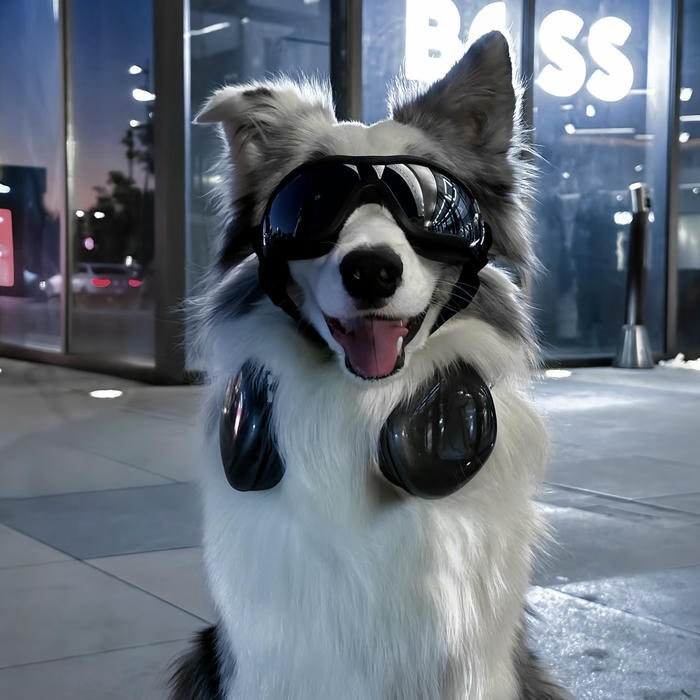 hình avatar con chó mềm mại với bộ lông dài