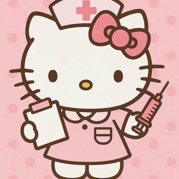 hình avatar hello kitty làm y tá dễ thương