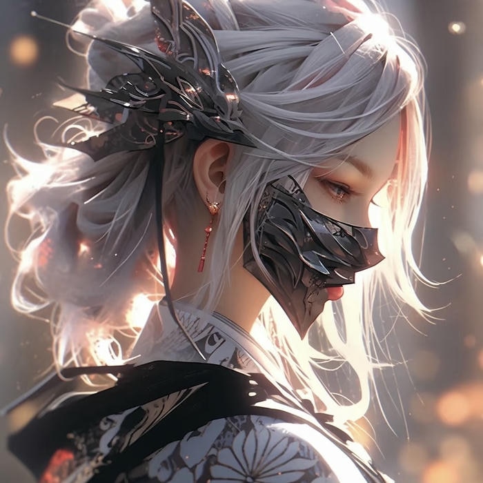 hình avatar nữ che mặt tạo cảm giác kín đáo