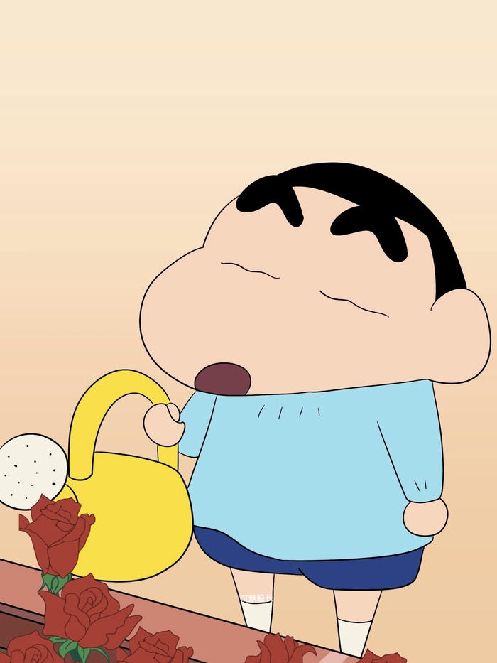 hình avatar shin cậu bé bút chì tưới hoa