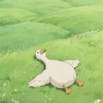 hình avatar vịt cute nằm thư giãn