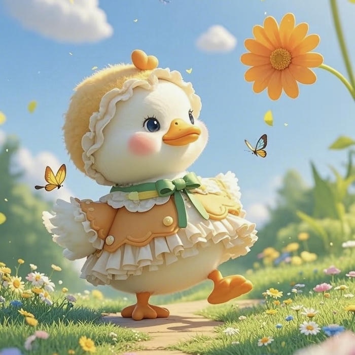 hình avatar vịt cute nhỏ xinh cực kỳ dễ thương