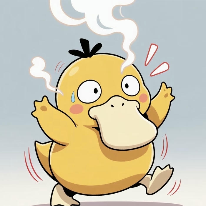 hình avatar vịt cute phong cách hoạt họa màu vàng