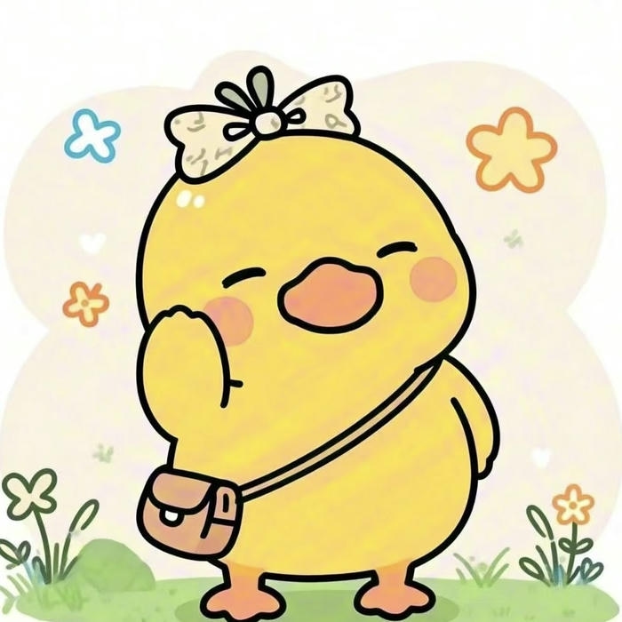 hình avatar vịt cute tai đội nơ nhìn rất xinh