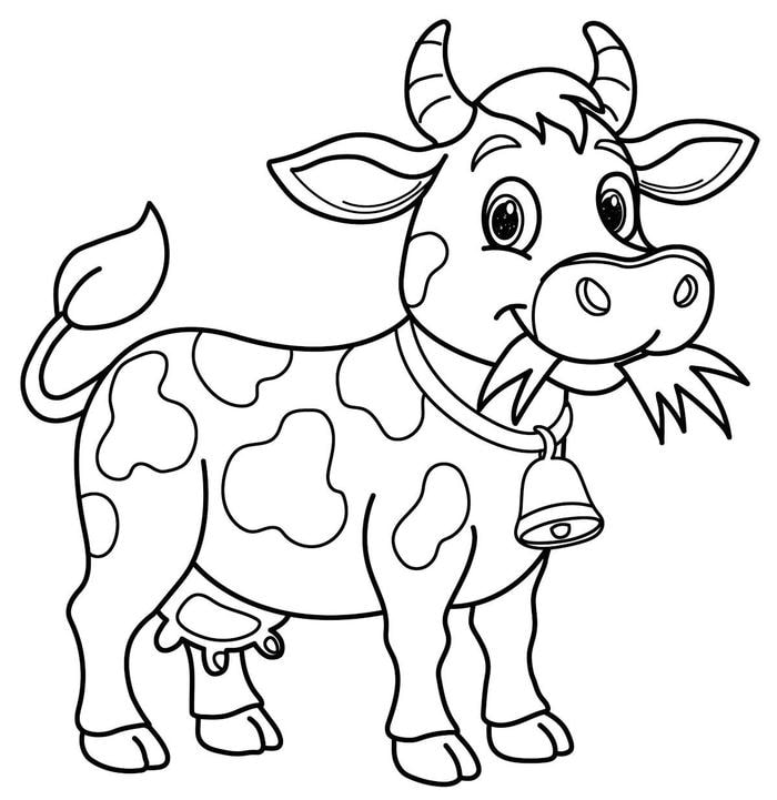 hình bò tô màu vui nhộn