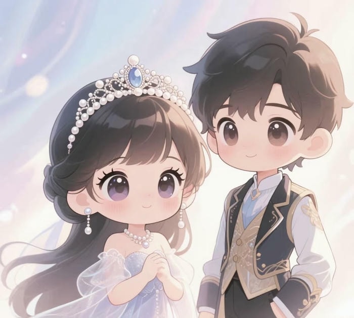 hình cặp đôi chibi dễ thương