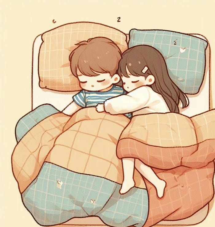 hình chibi đôi tình cảm dễ thương