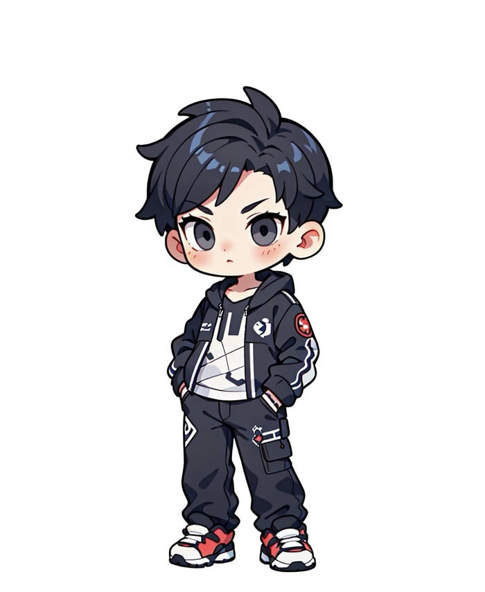 hình chibi nam mặt lạnh