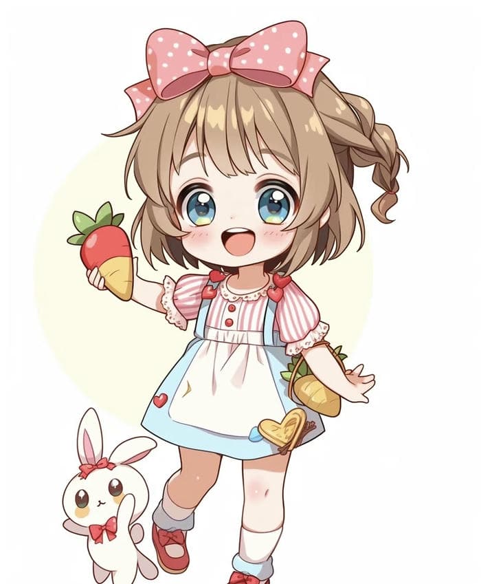 hình chibi nữ cute siêu đáng yêu