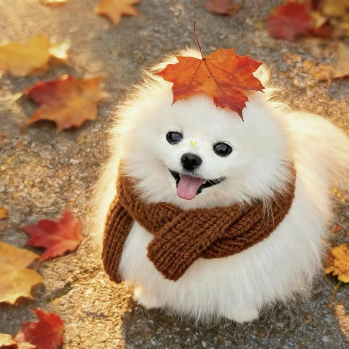 hình đại diện avatar con chó đáng yêu ngồi nhìn chủ