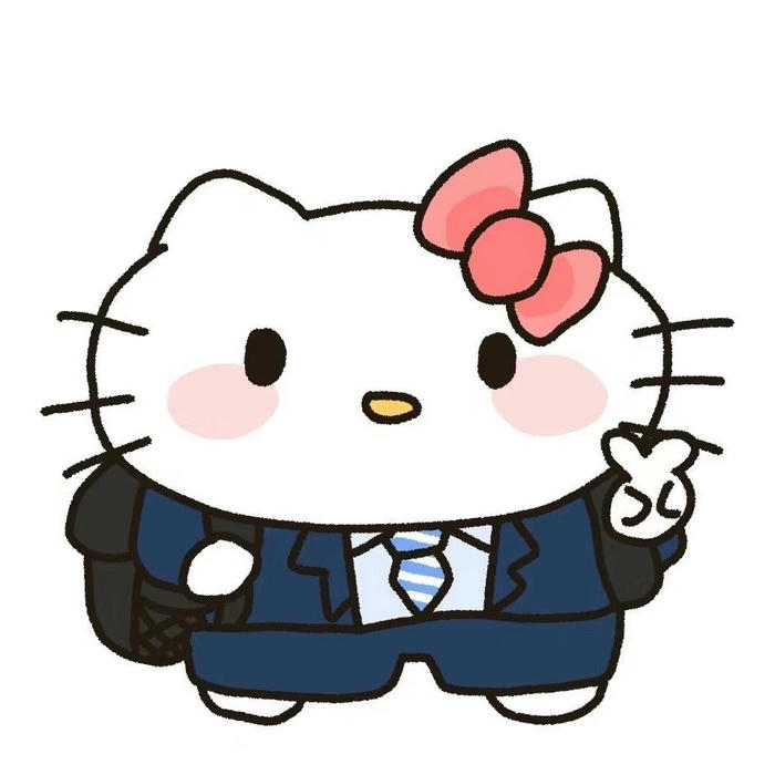 hình đại diện hello kitty cute giơ tay đáng yêu