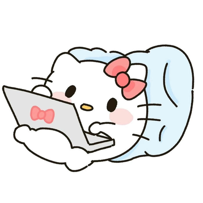 hình đại diện hello kitty cute làm việc