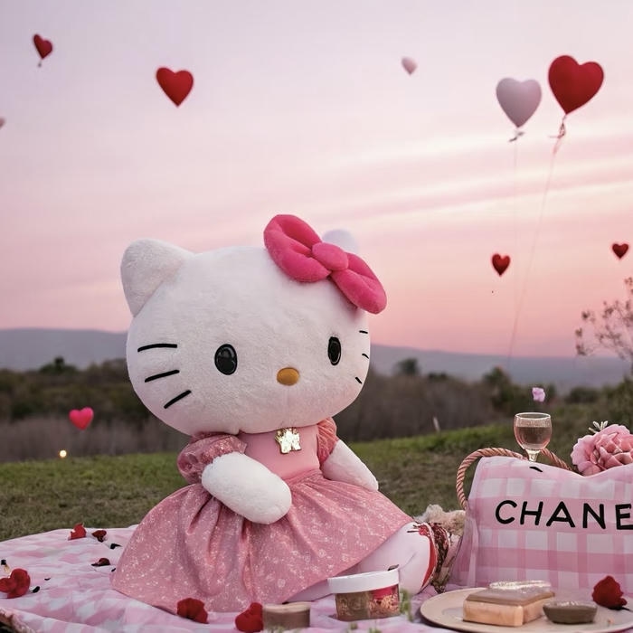 hình đại diện hello kitty cute mặc váy rất duyên dáng