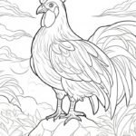 hình gà trống thiếu nhi tập tô