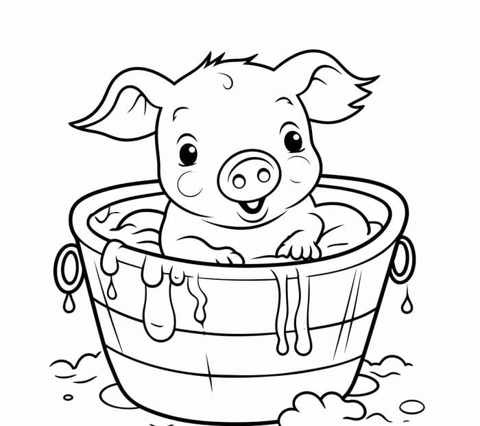 hình heo thiếu nhi tập tô