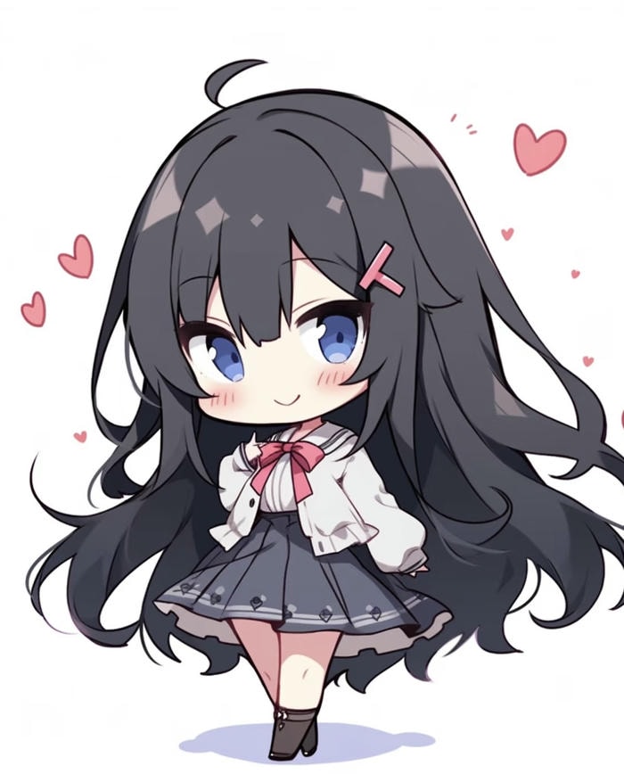 hình học sinh chibi dễ thương