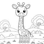 hình hươu cao cổ thiếu nhi tập tô