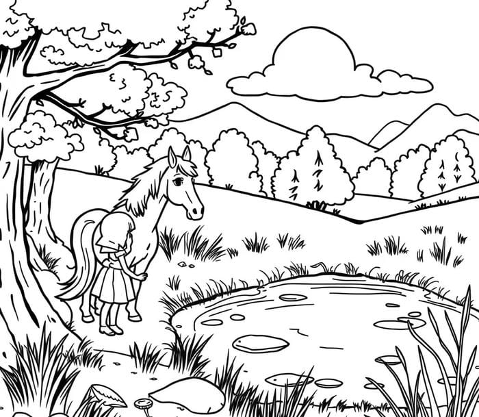 hình ngựa thiếu nhi tập tô