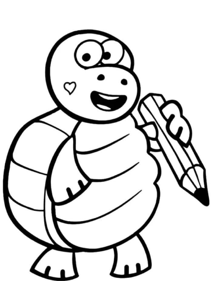 hình rùa đơn giản luyện kỹ năng tô