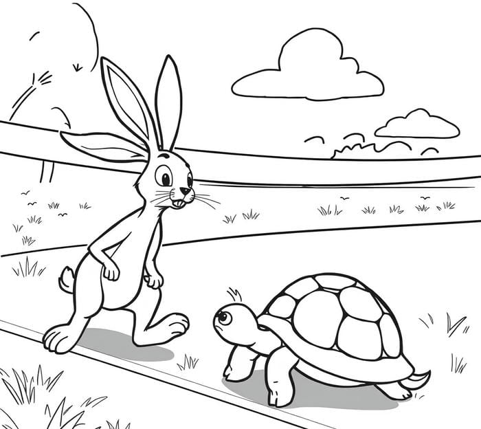 hình rùa tô màu mẫu giáo