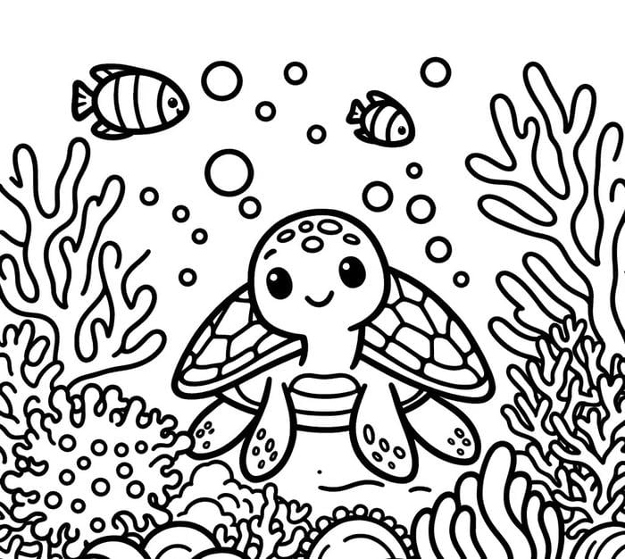 hình rùa trang tô màu thiếu nhi