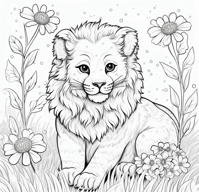 hình sư tử phù hợp trẻ em học tô