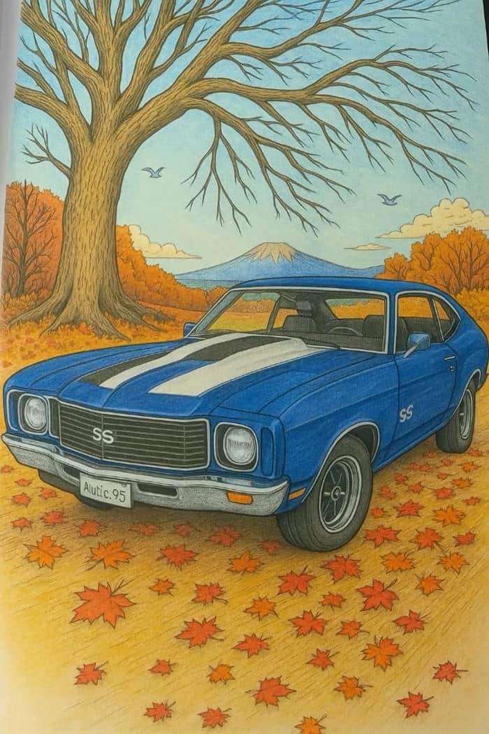 hình tranh vẽ ô tô cổ điển đẹp nhất