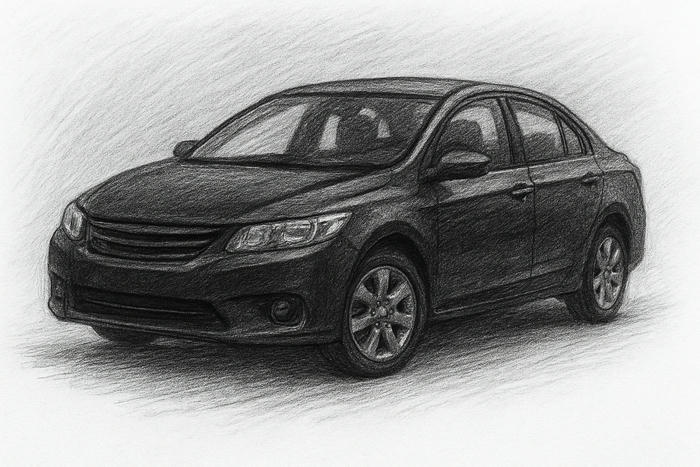 hình tranh vẽ ô tô đen huyền bí