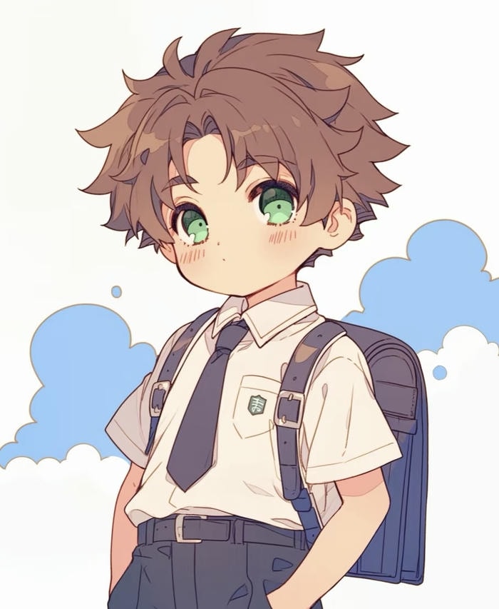 học sinh chibi phong cách anime