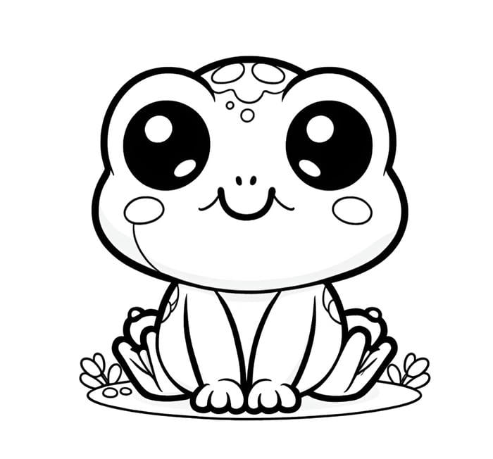 mẫu ếch đường viền rõ ràng