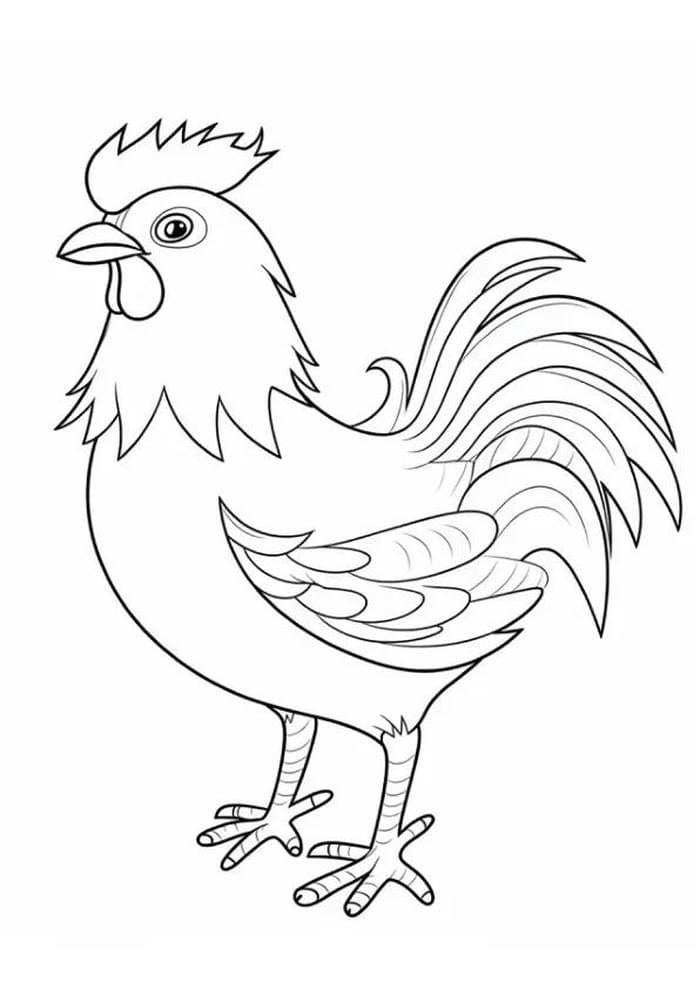 mẫu gà trống trắng đen dễ nhận biết