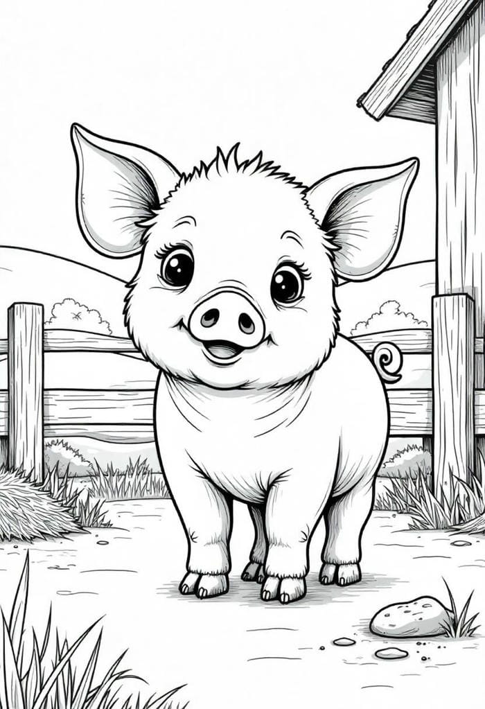 mẫu heo trắng đen dễ nhận biết