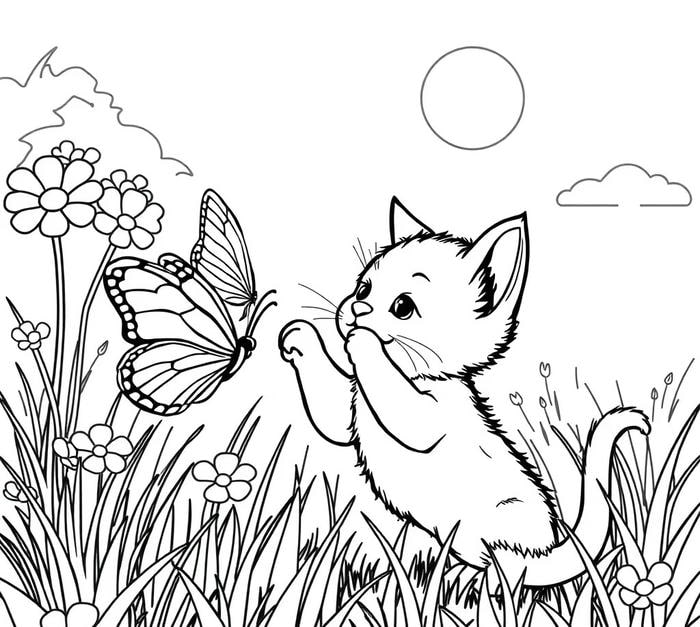 mẫu mèo dành cho bé sáng tạo