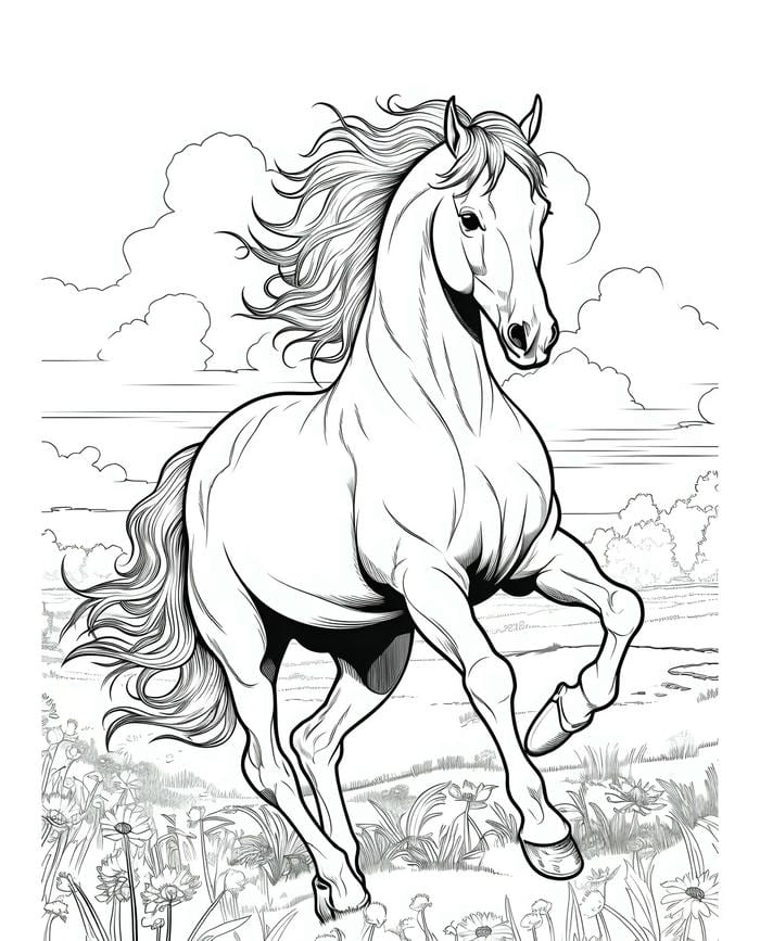 mẫu ngựa dễ tô cho trẻ em