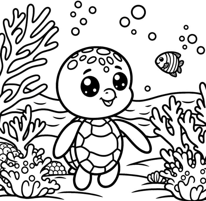 mẫu rùa màu đen trắng cho bé