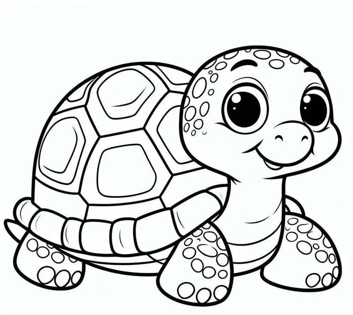 mẫu rùa tô màu giúp nhận biết