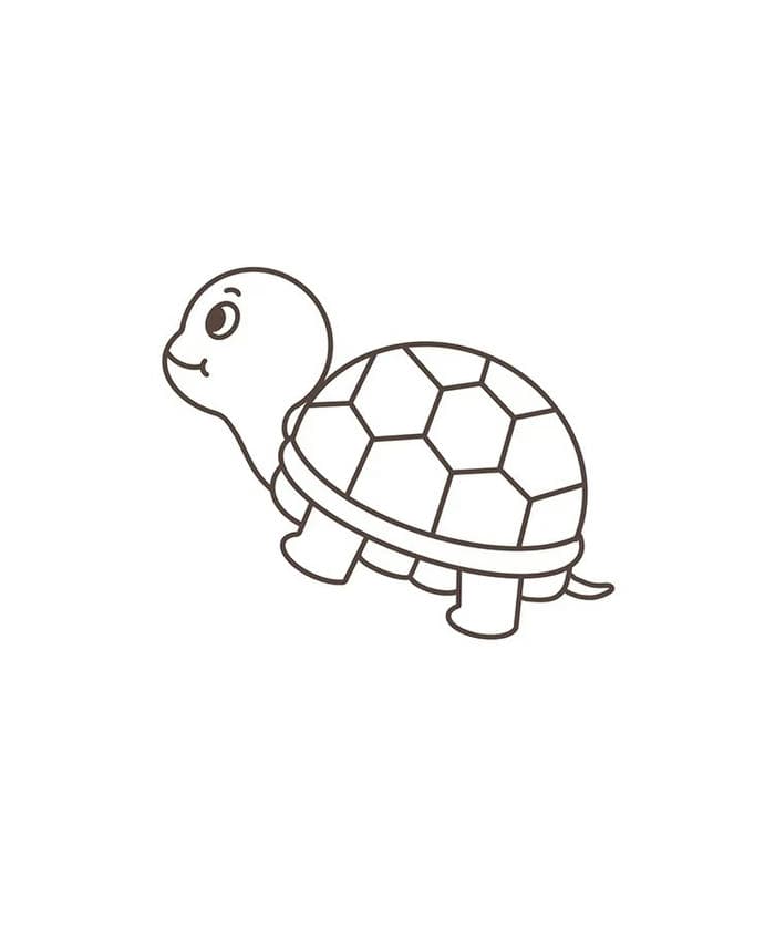 mẫu rùa vui nhộn để tô màu