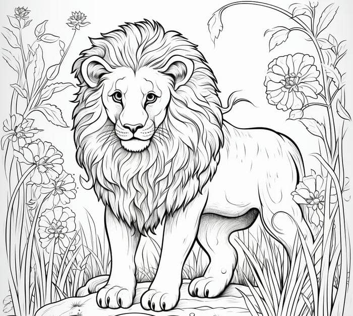 mẫu sư tử trắng đen dễ nhận biết