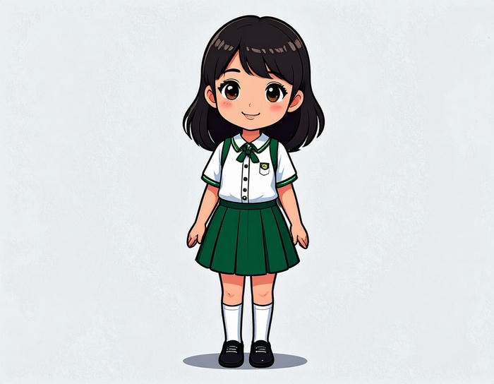 những ảnh chibi học sinh dễ thương đơn giản